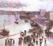 Charles conder Departure of thte OrientCircularQuay (nn02) oil on canvas